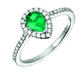 Fabrication bague en or 18CT avec pierre émeraude  par votre bijouterie-joaillerie à Nice