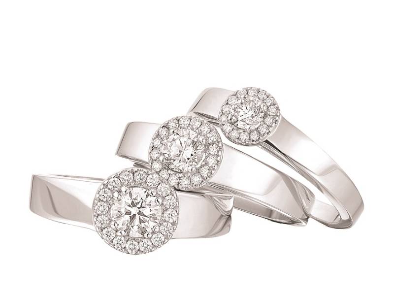 Fabrication bague en or blanc avec diamants par votre joaillier à Nice Carré d'Or