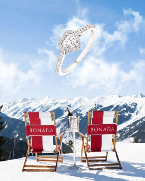 Entre ciel et neige immaculée, le moment parfait pour se dire « oui »